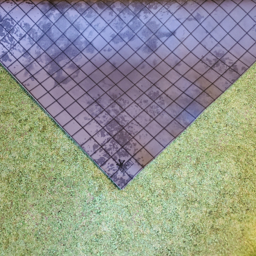 Double Sided 36" x 36" Dungeon Floor with 1" Grid and Grass Perfect for D&D, Pathfinder, Gloomhaven, and more!