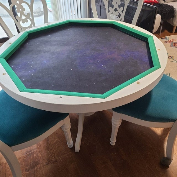 Octagon Hexagon Oval Poker Table Refresh, Renew, and enhance. Custom Mats - 100s of designs + custom art