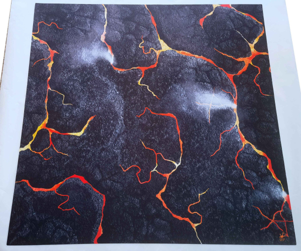 Lava Crust Play mat / GripMat  Multiple sizes! Perfect for Miniatures, RPGs and Table top gaming.