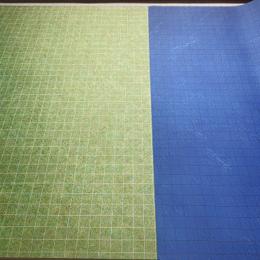 Grass/Sea Double Sided GripMat with 1" grid on both sides Perfect for D&D, Pathfinder, Daggerheart, and more!
