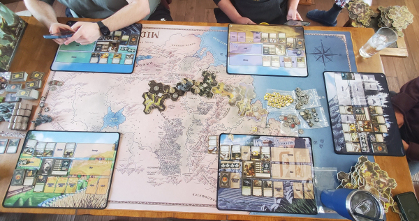 LoTR: Journeys in Middle Earth 16"x12" 5-piece player mat set The Shire, Dwarven Stronghold, Gondor, Rivendell, Rohan  Unofficial Upgrade