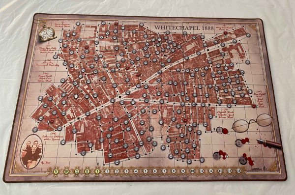 24" x 36" Letters From Whitechapel & Whitehall Mysteries GripMat with stitched edging  Unofficial Upgrade