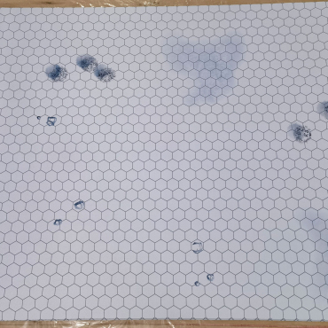 1.25"/33mm Hex Frostland Play mat / GripMat Multiple sizes! Perfect for Battletech, Miniatures, RPGs and Table top gaming!