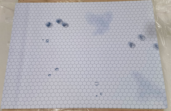 1.25"/33mm Hex Frostland Play mat / GripMat Multiple sizes! Perfect for Battletech, Miniatures, RPGs and Table top gaming!