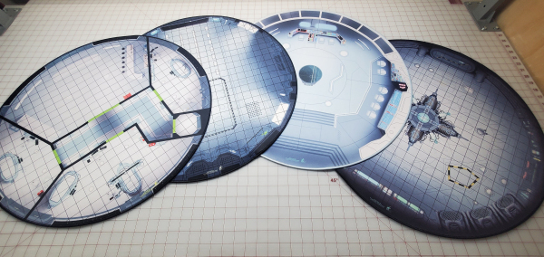 24" Diameter Starship Terrain for RPGs MULTIPLE DESIGNS Dry & Wet Erase Compatible
