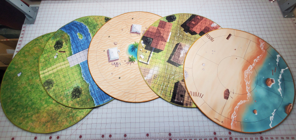 24" Diameter Ultimate Dungeon Terrain for RPGs MULTIPLE DESIGNS Set C Dry/Wet Erase Compatible