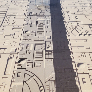 Death Star Trench Run GripMat Perfect for Star Wars X-Wing Battle of Yavin Scenario