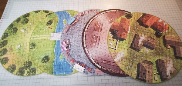 24" Diameter Ultimate Dungeon Terrain for RPGs MULTIPLE DESIGNS Set E - Coming Home Pack Dry/Wet Erase Compatible