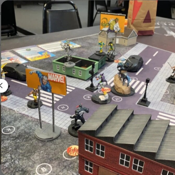 36" x 36"  4th ed. Marvel Crisis Protocol GripMat with stitched edging includes with all 2025 objective locations