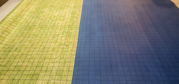 Double Sided GripMat Sea and Grassland with 1" grid on both sides Perfect for D&D, Pathfinder, RPGs, and more!  Dry/Wet Erase Compatible