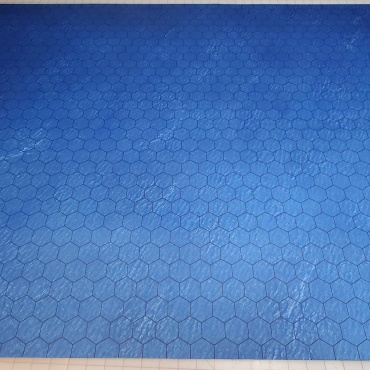1.25"/33mm hex Sea Play mat / GripMat Multiple sizes! Perfect for BattleTech, Heroscape, Miniatures, RPGs and Table top gaming!