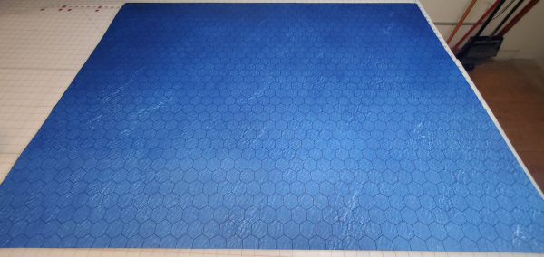 1.25"/33mm hex Sea Play mat / GripMat Multiple sizes! Perfect for BattleTech, Heroscape, Miniatures, RPGs and Table top gaming!