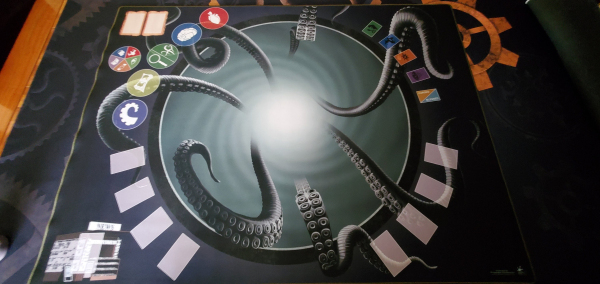 36" x 48" Arkham Horror GripMat with stitched edging supporting 3rd edition  Unofficial Upgrade