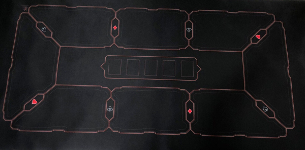Texas Hold'em Mat playmat - Black & Bronze