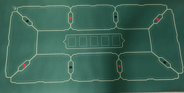 Texas Hold'em Mat playmat - Emerald & Gold