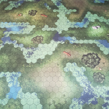 Swampland GripMat with 1.25"/33mm hexes  Multiple sizes! Perfect for Battletech, Miniatures, RPGs and Table top gaming!
