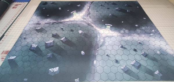 1.8125" / 47mm Hex Barrow Downs Play mat / GripMat Multiple sizes! Perfect for Heroscape, Miniatures, RPGs and Table top gaming!