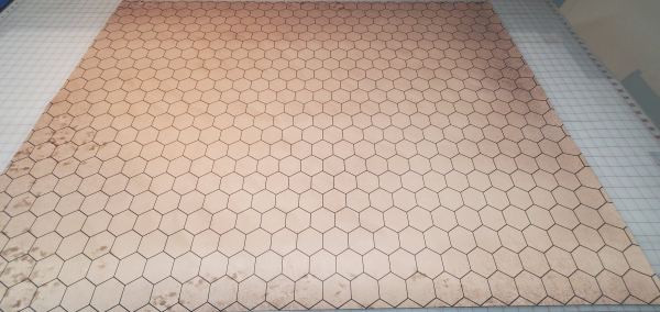 1.75"/45mm Hex Desert Play mat / GripMat Multiple sizes! Perfect for BattleTech, Miniatures, RPGs and Table top gaming!