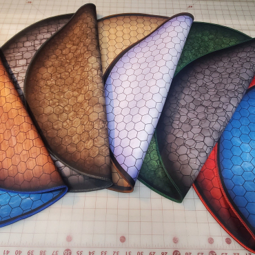 24" Diameter with 1" Hex Ultimate Dungeon Terrain for RPGs MULTIPLE DESIGNS Set H  Dry/Wet Erase Compatible