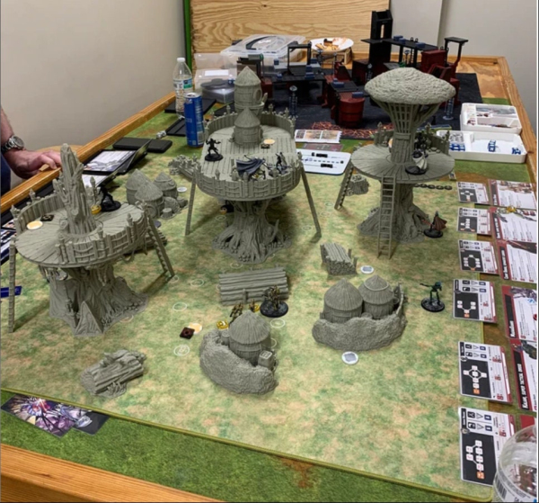 36" x 36" 3rd ed. Marvel Crisis Protocol GripMat with stitched edging includes 'A' Objectives