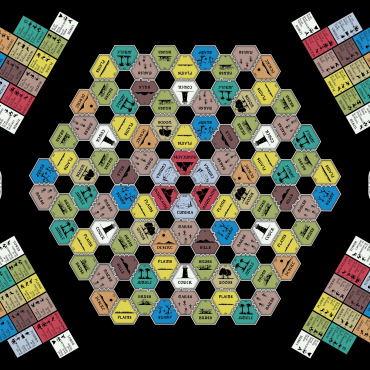 Pre-Order 30" x 36" Titan and Titan Badlands by Avalon Hill GripMat with stitched edging  Unofficial Upgrade