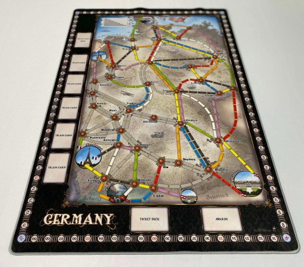 Ticket To Ride 24x36 Double-sided Germany/Nordic Countries GripMat / Play mat with stitched edging  Unofficial Upgrade