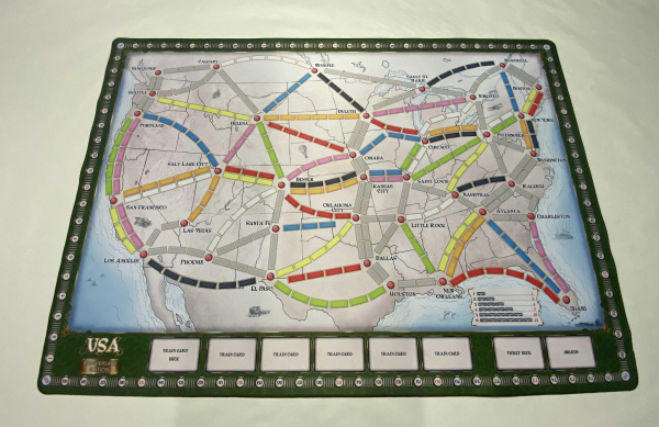 10th Anniversary Edition Ticket To Ride 30" x 42" Double-sided USA / Europe GripMat with stitched edging  Unofficial Upgrade