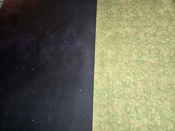 Double Sided Starfield/Grassland GripMat printed on both sides Perfect for X-Wing, Armada, D&D, Spelljammer, Pathfinder, more!