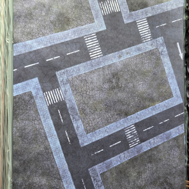 Downtown City Streets Battlefield  Playmat / GripMat  Multiple sizes! Perfect for 40k, Kill Team, Shatterpoint, RPGs and Table top gaming