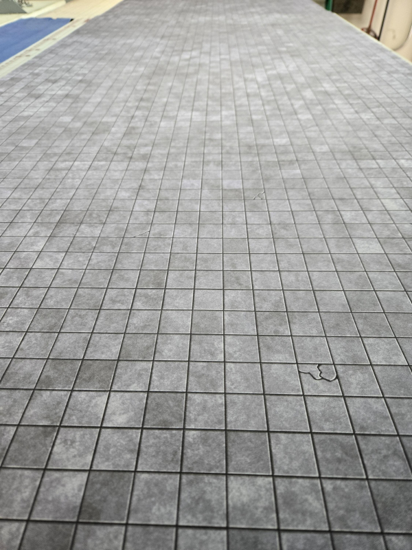 Grey Dungeon Tile Play mat w/ 1" Grid / GripMat Perfect for D&D, Pathfinder, Gloomhaven, and more!  Dry/Wet Erase Compatible