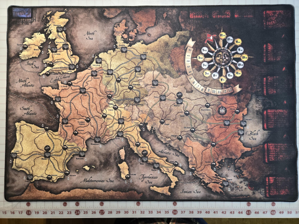24" x 36" Fury of Dracula 3rd/4th edition GripMat with stitched edging  Unofficial Upgrade