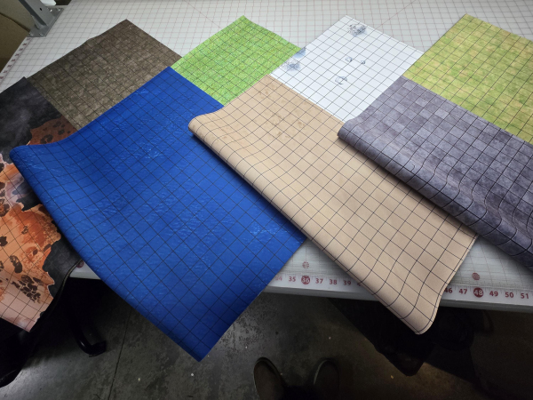 DRY/WET ERASE Mats - Multiple  Sizes - Double-sided designs with a 1" grid