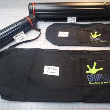 Travel Storage Tubes - a perfect accessory for you mat!  3" or 4" diameter available, and in multi-color tops.