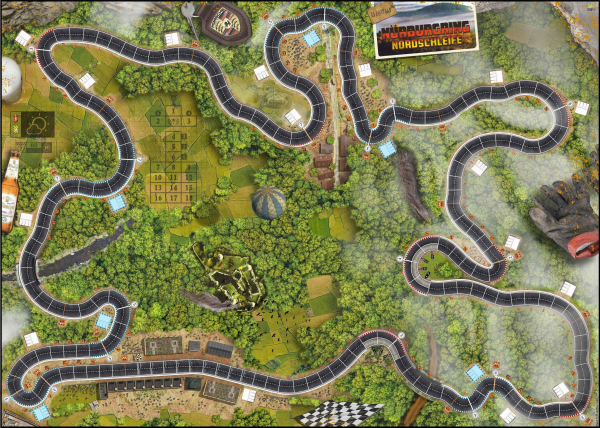 Nurburgring and Heavy Rain tracks DoubleSided Heat: Pedal to the Metal 55.125" x 39.375"Play Mat Unofficial Upgrade