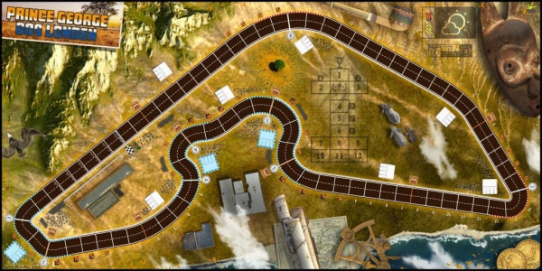 Prince George S.A. Circuit Double-Sided Heat Pedal to the Metal 41" x 20.5"  Play Mat  Unofficial Upgrade