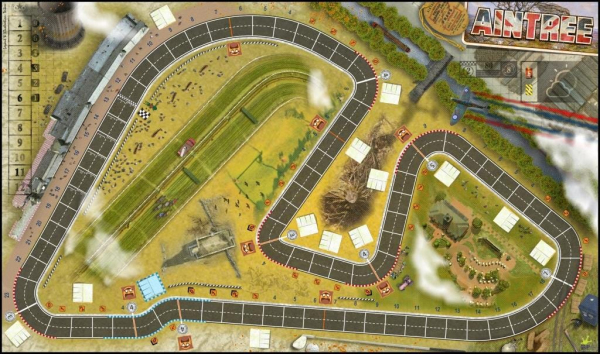 Aintree Great Britain Circuit & Heavy-Rain tracks Double-Sided Heat: Pedal to the Metal 34.75" x 20.5" Play Mat Unofficial Upgrade