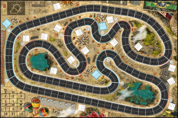 Interlagos  and San Marino tracks Double-Sided Heat: Pedal to the Metal 30.75" x 20.5" Play Mat  Unofficial Upgrade