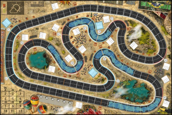 Interlagos  and San Marino Heavy-Rain tracks Double-Sided Heat: Pedal to the Metal 30.75" x 20.5" Play Mat  Unofficial Upgrade