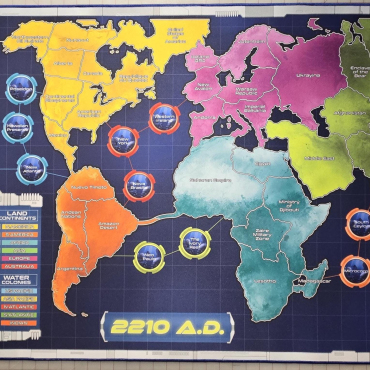 53" x 27"  Risk 2210 Play Mat and Frontline Expansion Unofficial Upgrade