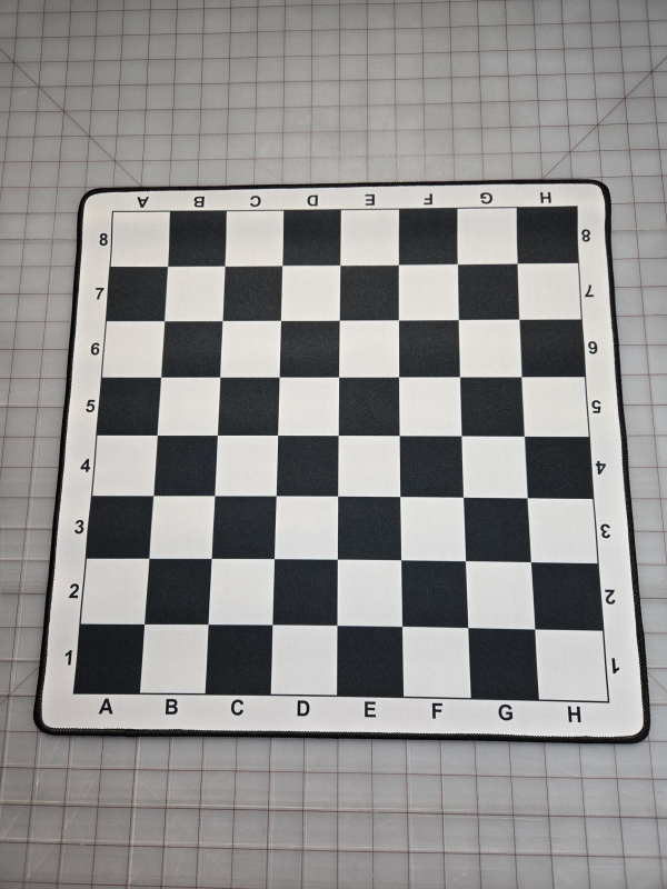 18 x 18 Portable Chess / Checkers Board with 2" squares GripMat
