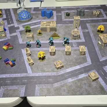 City Streets 8mm scale Playmat / GripMat  Multiple sizes! Perfect for BattleTech, 40k, Kill Team, Shatterpoint, RPGs and Table top gaming