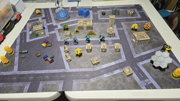 City Streets 8mm scale Playmat / GripMat  Multiple sizes! Perfect for BattleTech, 40k, Kill Team, Shatterpoint, RPGs and Table top gaming