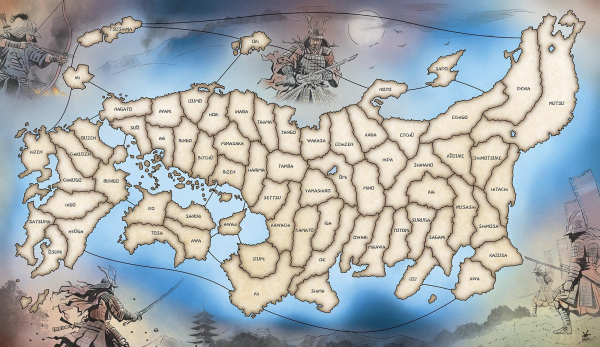 Pre-Order: Ikusa/ Samurai Swords game mat 57" x 33.5" Fan made mat