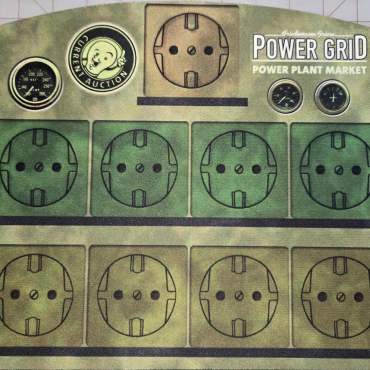 Power Grid Power Plant Market Playmat 12" x 10.5" Unofficial Upgrade
