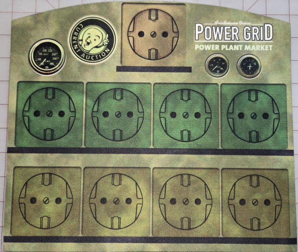 Power Grid Power Plant Market Playmat 12" x 10.5" Unofficial Upgrade
