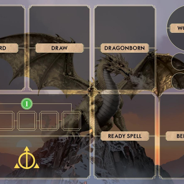 Ashes Ascendancy Golden Dragon Mat 8" x 12" with stitched edging  Unofficial Upgrade