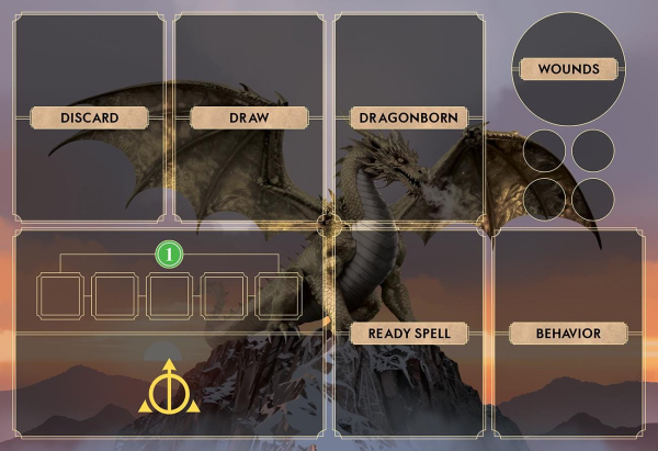 Ashes Ascendancy Golden Dragon Mat 8" x 12" with stitched edging  Unofficial Upgrade