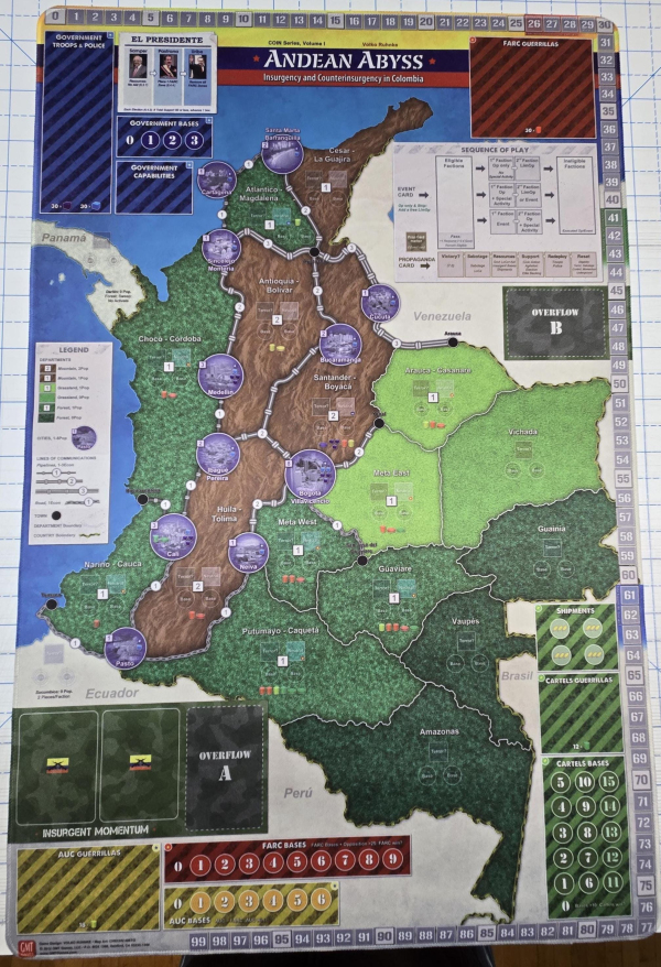 Andean Abyss - 34.5" x 22" GripMat / Play mat with stitched edging  Official Upgrade