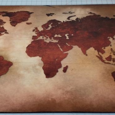 Sepia Earth Scroll Play mat / GripMat 24" x 48" Perfect for Catan, Gloomhaven, Lord of the Rings, Etc.