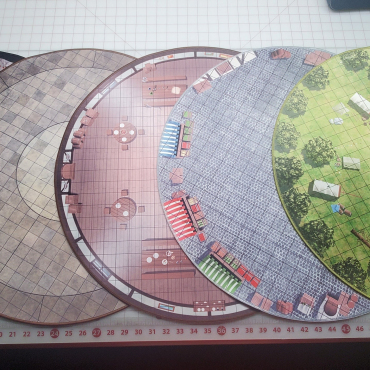 24" Diameter Ultimate Dungeon Terrain for RPGs MULTIPLE DESIGNS Set A  Dry/Wet Erase Compatible